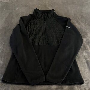 Columbia Black Quilted Half-Zip Fleece